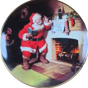 THE PAUSE THAT REFRESHES Coca-Cola 8" Collector Plate & Cert 1993 Franklin Mint